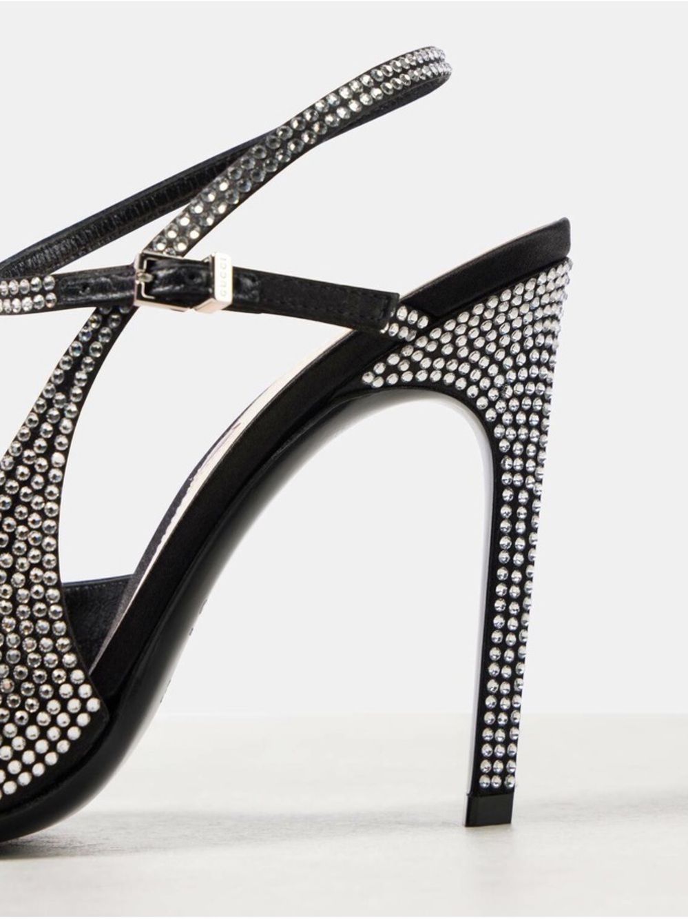 Gucci /Fabulous Black Crystal T-Strap P Stiletto Pumps/ Authentic - Picture 5 of 15